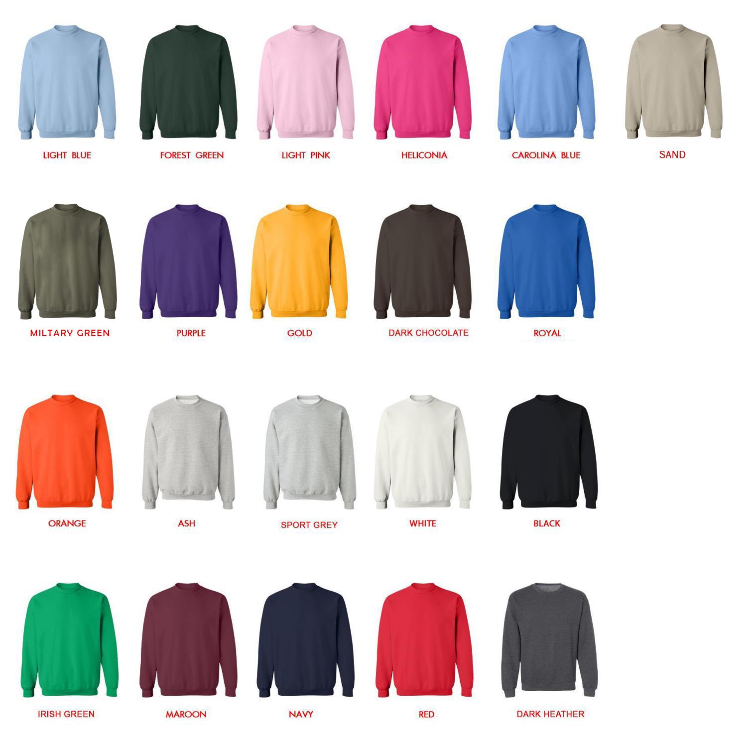 sweatshirt color chart - Shugo Chara Store